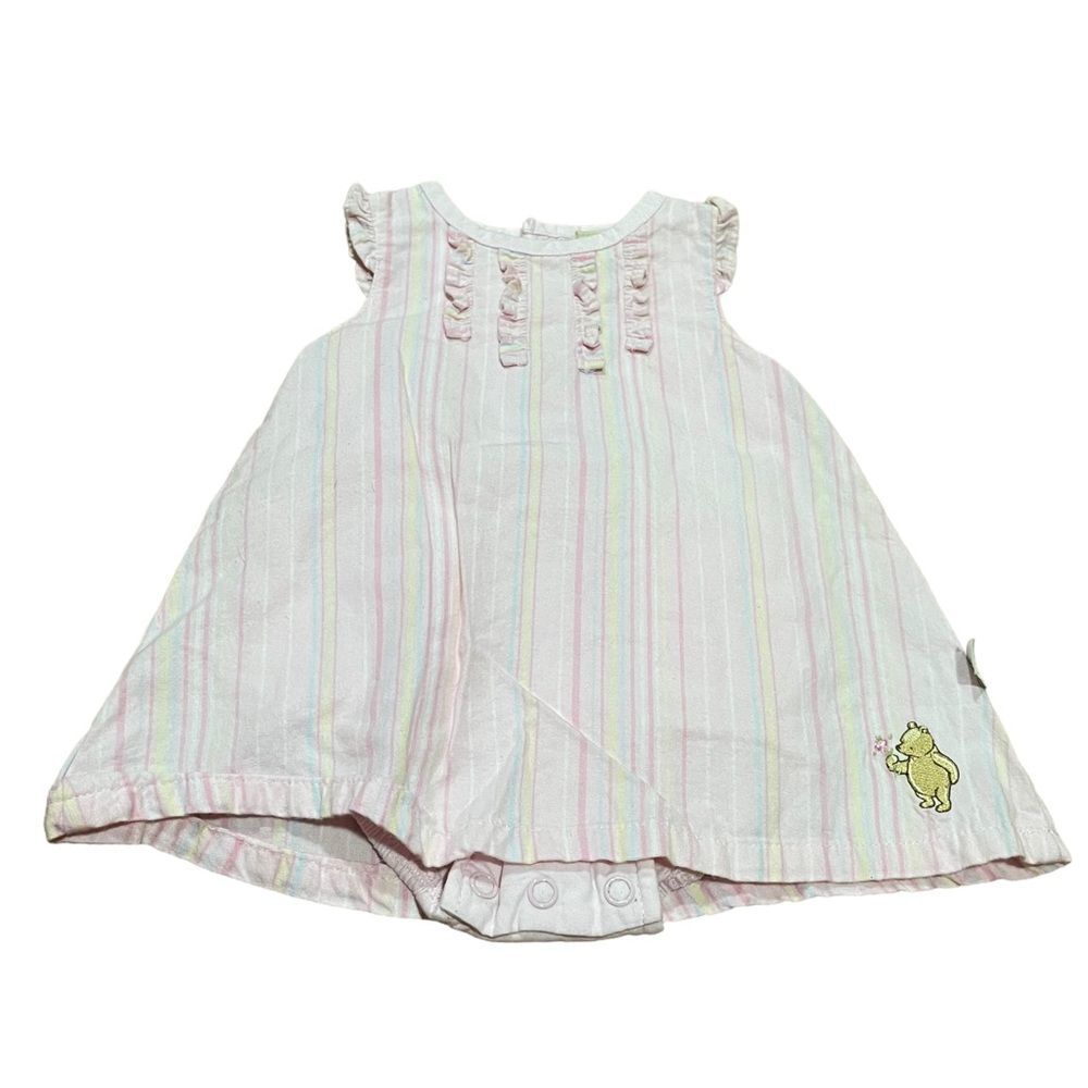 Classic Pooh Vintage Disney Pink Striped Dress